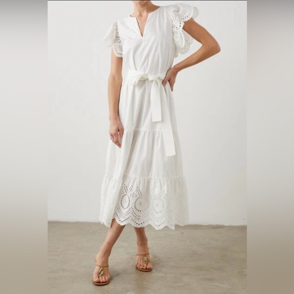 Rails Gia Eyelet Dress in White - Picture 1 of 12